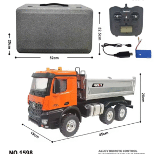 HUINA Xe Ben 1598 Điều Khiển Từ Xa Phiên Bản Kim Loại 14 Kênh Tỉ Lệ Lớn 1/14 Xe Công Trình