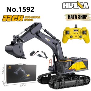 Huina 1592 Xe Xúc Điều Khiển Từ Xa Tỉ Lệ 1:14 Gàu Kim Loại 22 Kênh REMOTE CONTROL EXCAVATOR
