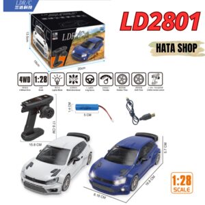 LDR/C LD2801 LD2802 LD2803 Xe Đua Drift Điều Khiển Từ Xa Tỉ Lệ 1/28 Tốc Độ Cao Có Điều Tốc & Servo Volkswagen Polo - Hata Shop Đồ Chơi