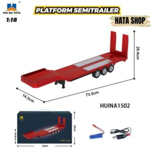 Huina 1502 Xe Kéo Rơ-Moóc Tỷ Lệ 1/18 Mô Hình Kéo Semi Trailer RC Flatbed - Hata Shop Đồ Chơi